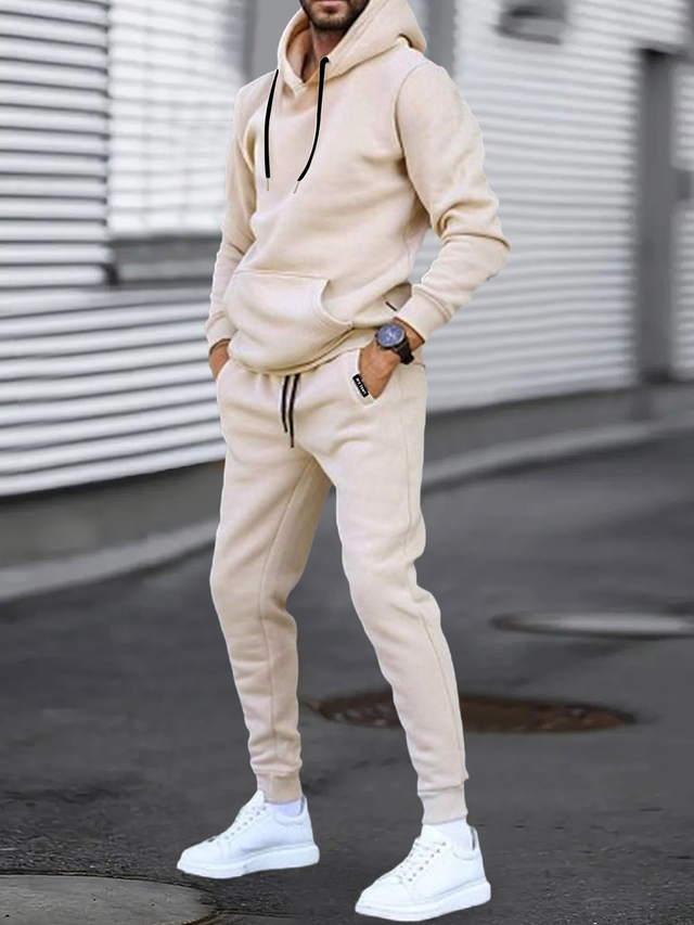 Men's Casual Hoodie And Joggers Set