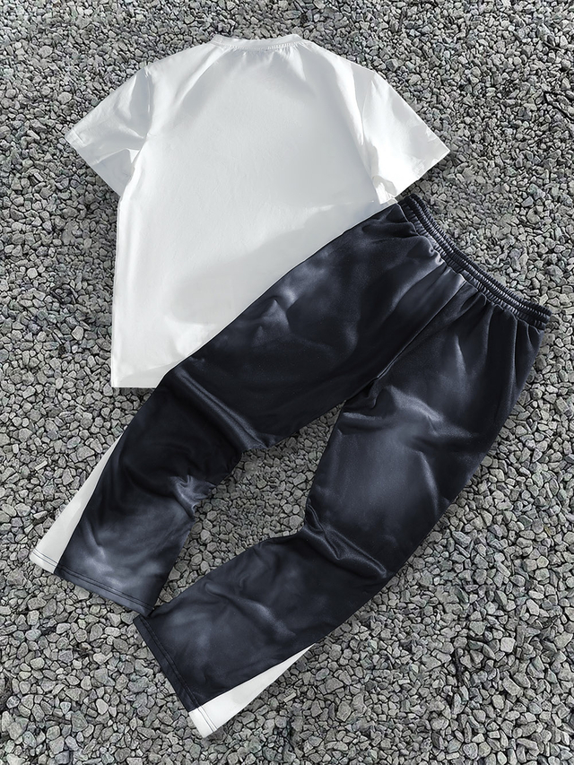 Men's Crewneck Short-Sleeved T-shirt & Pants Set