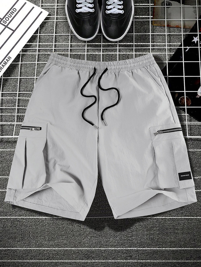 Casual Utility Drawstring Shorts