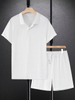 Men's Casual Polo Shirt And Shorts Set