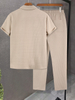 Casual Short-sleeved Shirt And Pants Set