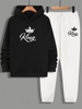 Men's Casual Hooded Sweatshirt And Pants Set 2