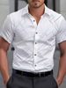 Men's Printed Business Casual Short-sleeved Shirt