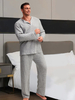 Round-neck Long-sleeved Pajama Set