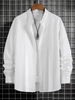 Men's Long Sleeved Stand-up Collar Shirt