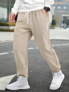 Casual Drawstring Cuffed Trousers