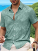 Men's Casual Polo Collar Short Sleeved Shirt