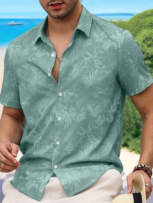 Men's Casual Polo Collar Short Sleeved Shirt