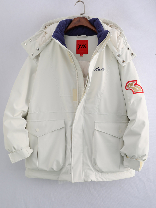 Men's dropped shoulder hooded quality jacket