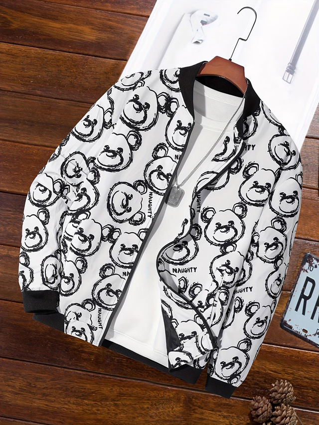 Zipper Baseball Collar Jacket
