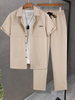 Casual Short-sleeved Shirt And Pants Set