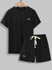 Men's Crewneck Short-sleeved T-shirt And Shorts Set