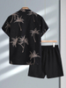 Casual Short-sleeved Shirt And Shorts Set
