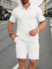 Men's Casual Polo Shirt And Shorts Set