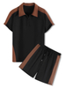 Casual Polo Shirt And Shorts Set