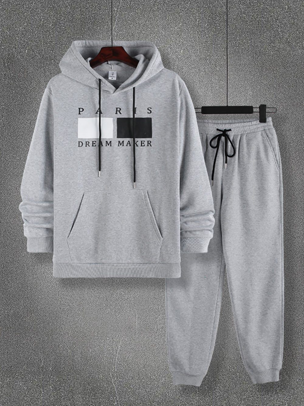 Men's Casual Hooded Sweatshirt And Pants Set