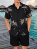 Casual Short-sleeved Shirt And Shorts Set