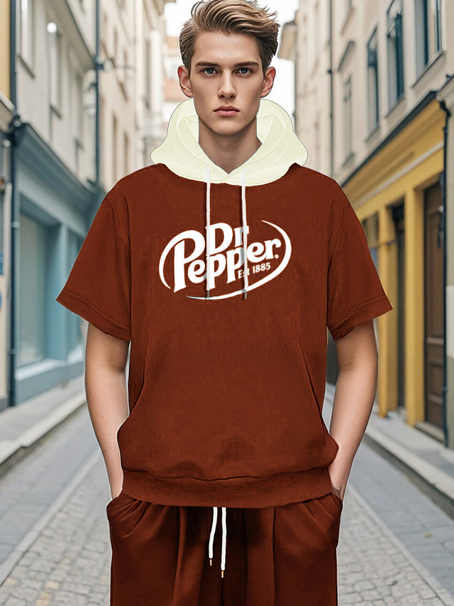Men's Casual Hooded Sweatshirt And Pants Sets