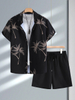 Casual Short-sleeved Shirt And Shorts Set