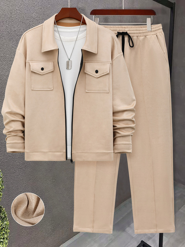 Casual Jacket And Pants Set