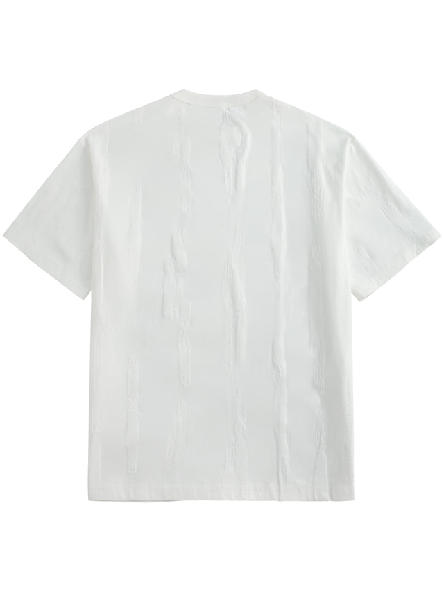 White Jacquard Knit T-shirt