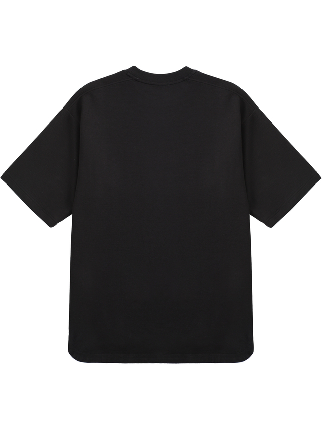 Minimalist Solid Black Oversized T-shirt