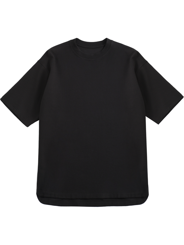 Minimalist Solid Black Oversized T-shirt