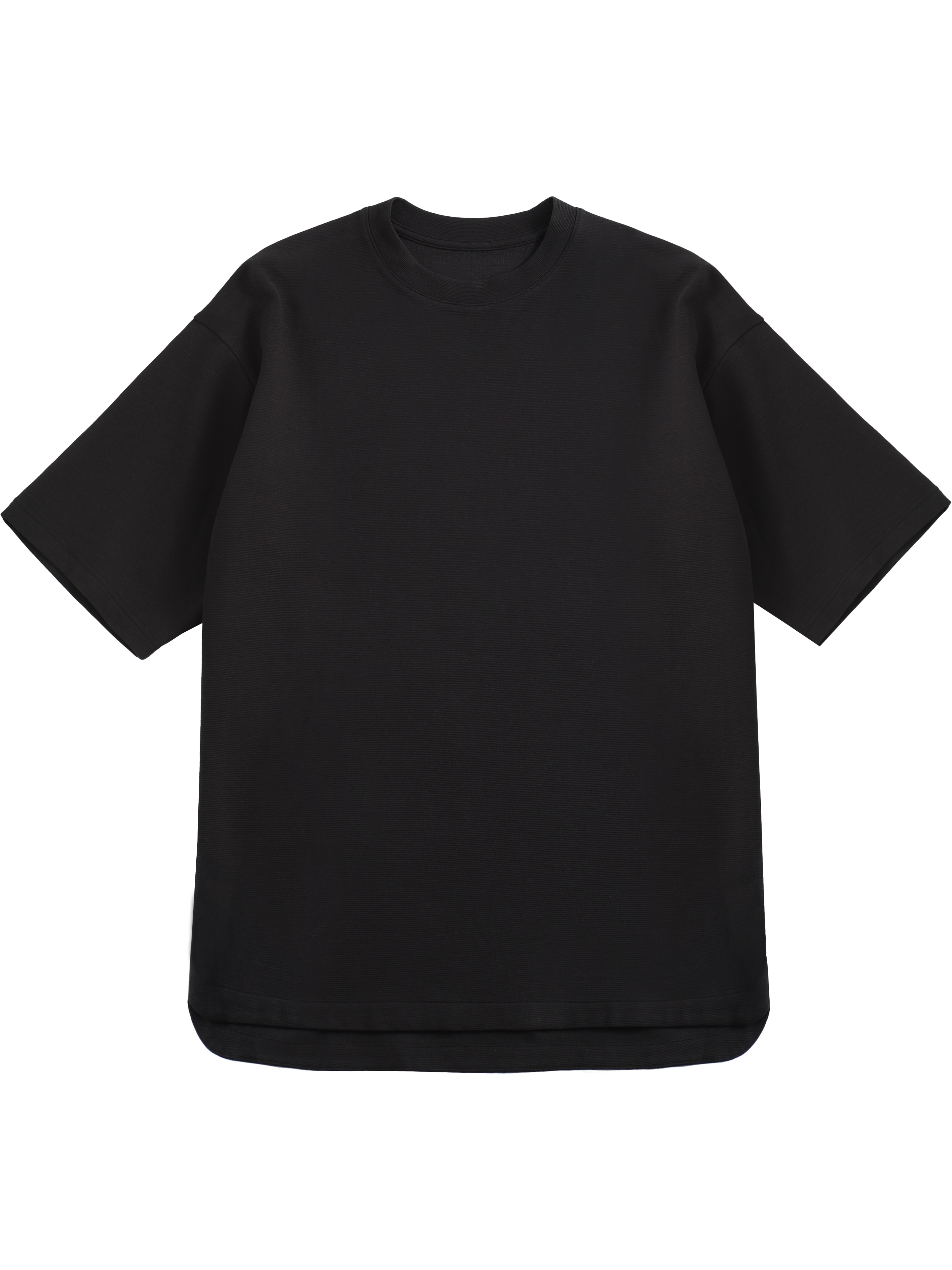 Minimalist Solid Black Oversized T-shirt